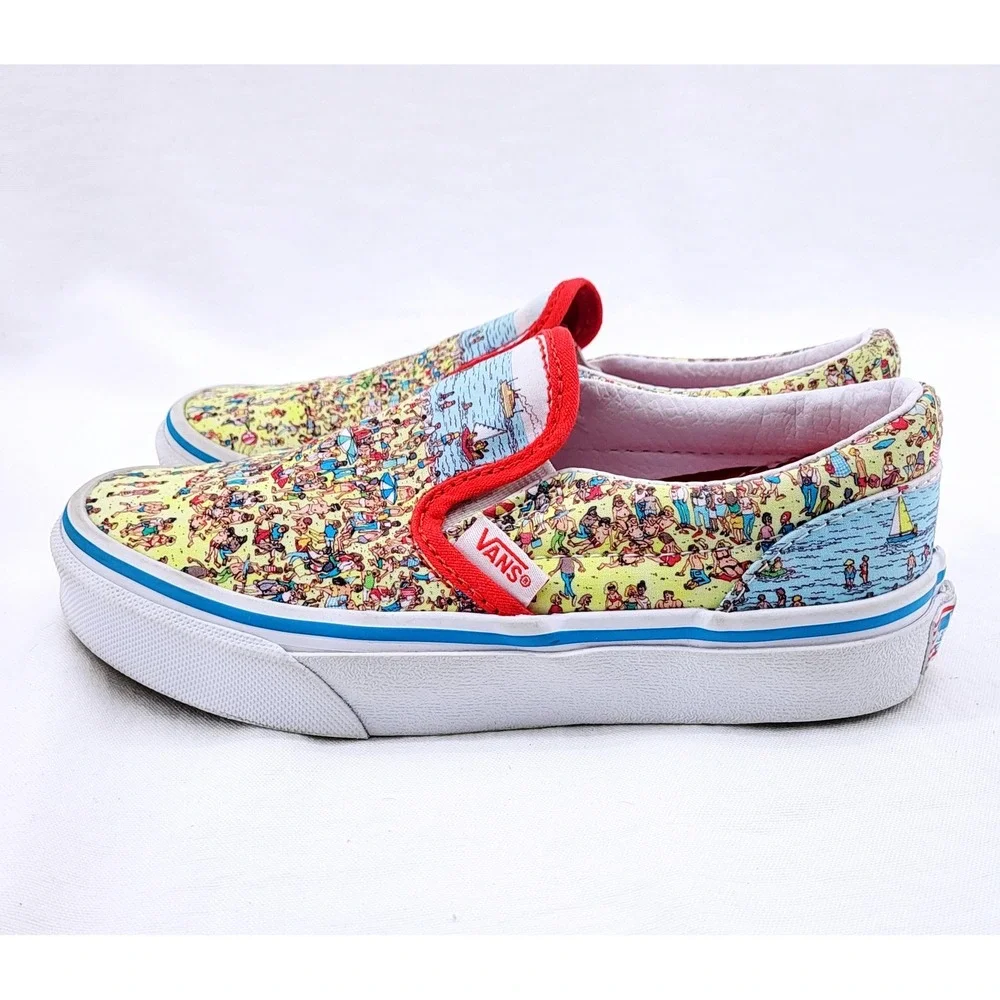 Vans Classic Slip-On Wheres Waldo Beach (Kids) - Size‎ 13